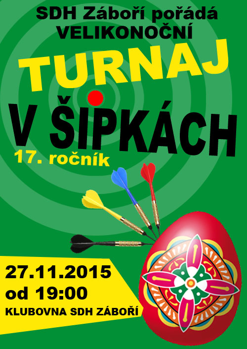 Velikonoční turnaj v šipkách 2015