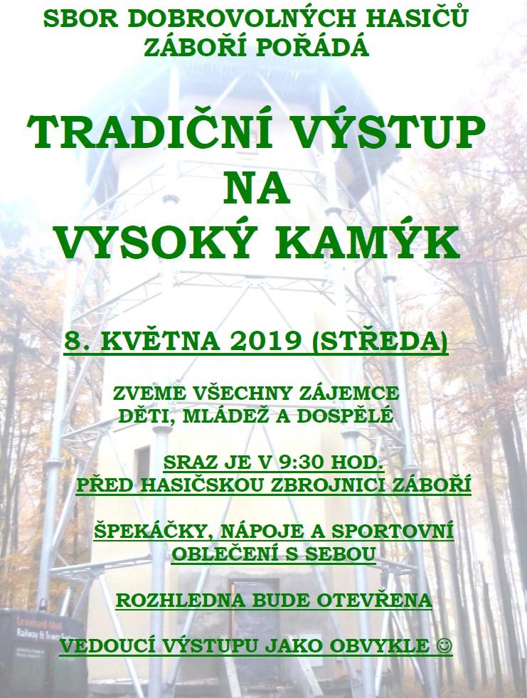 TRADIČNÍ VÝSTUP NA VYSOKÝ KAMÝK 2019