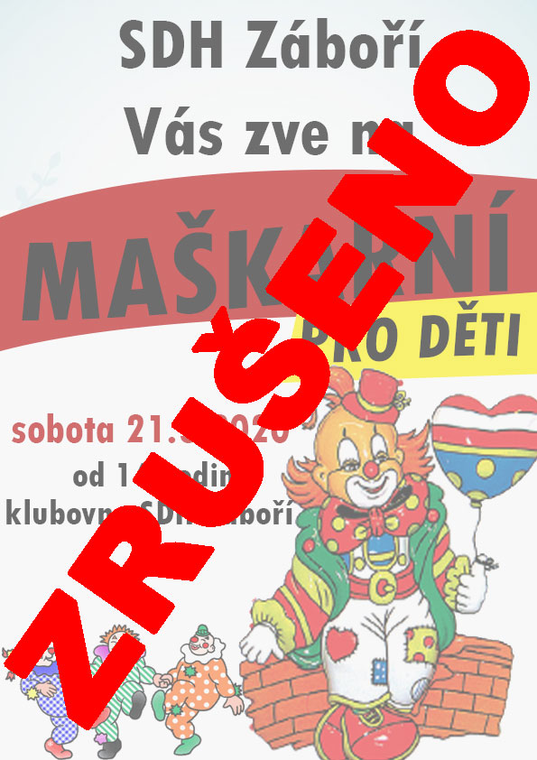 Maškarní pro děti 2020