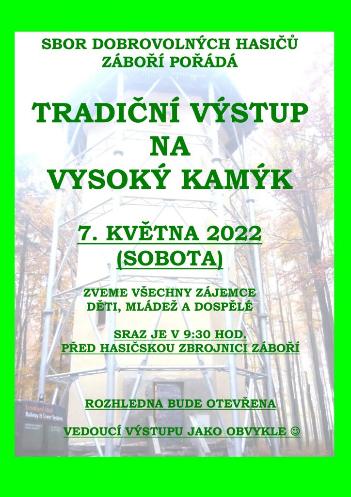 TRADIČNÍ VÝSTUP NA VYSOKÝ KAMÝK 2022