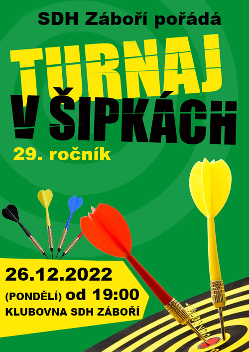 Vánoční turnaj v šipkách 2022
