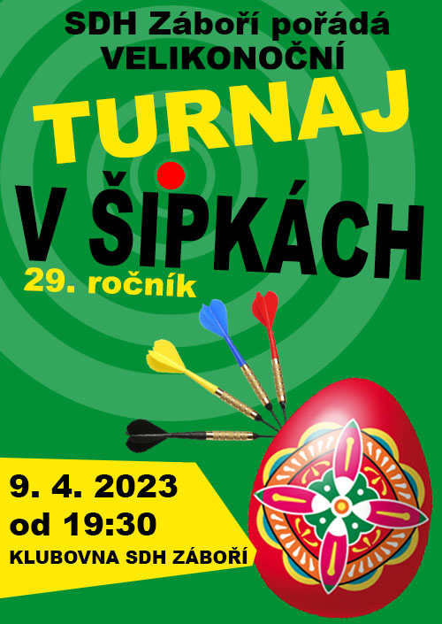 Velikonoční turnaj v šipkách 2023