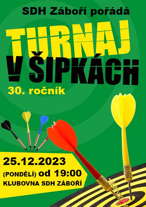 Vánoční turnaj v šipkách 2023