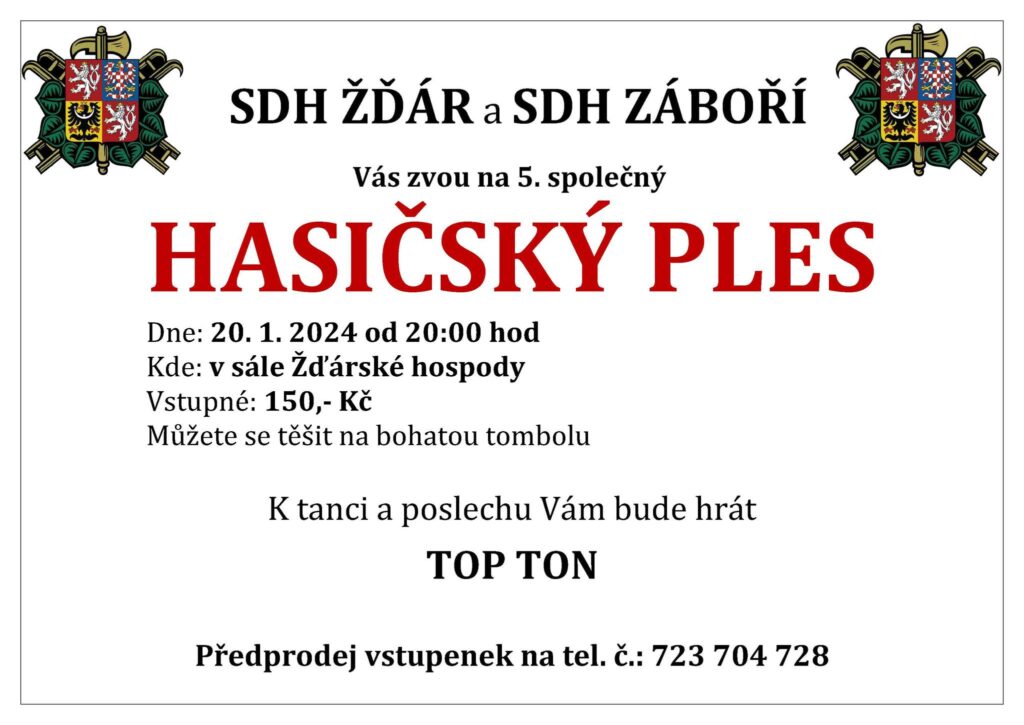 5. společný HASIČSKÝ PLES