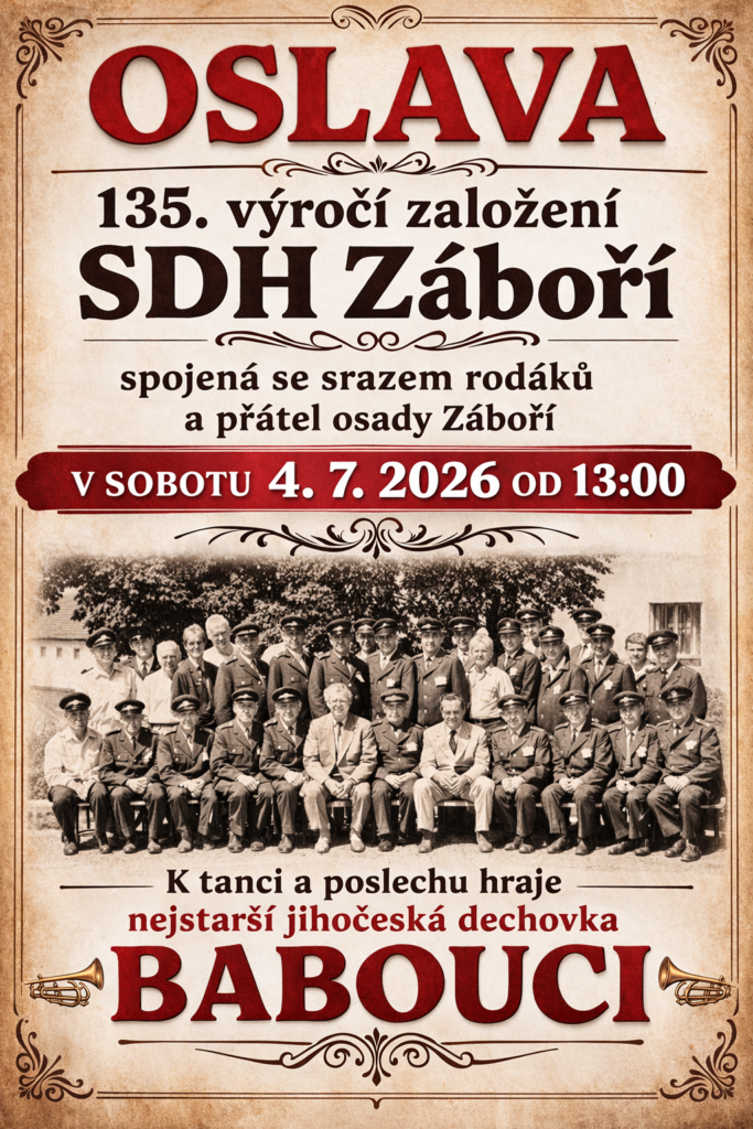 Oslava 135. výročí založení SDH Záboří